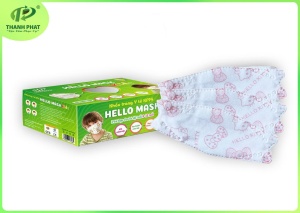 Khẩu Trang Em Bé Hello Kids KF94 ( Họa Tiết Hello Kitty -  50 cái/hộp )